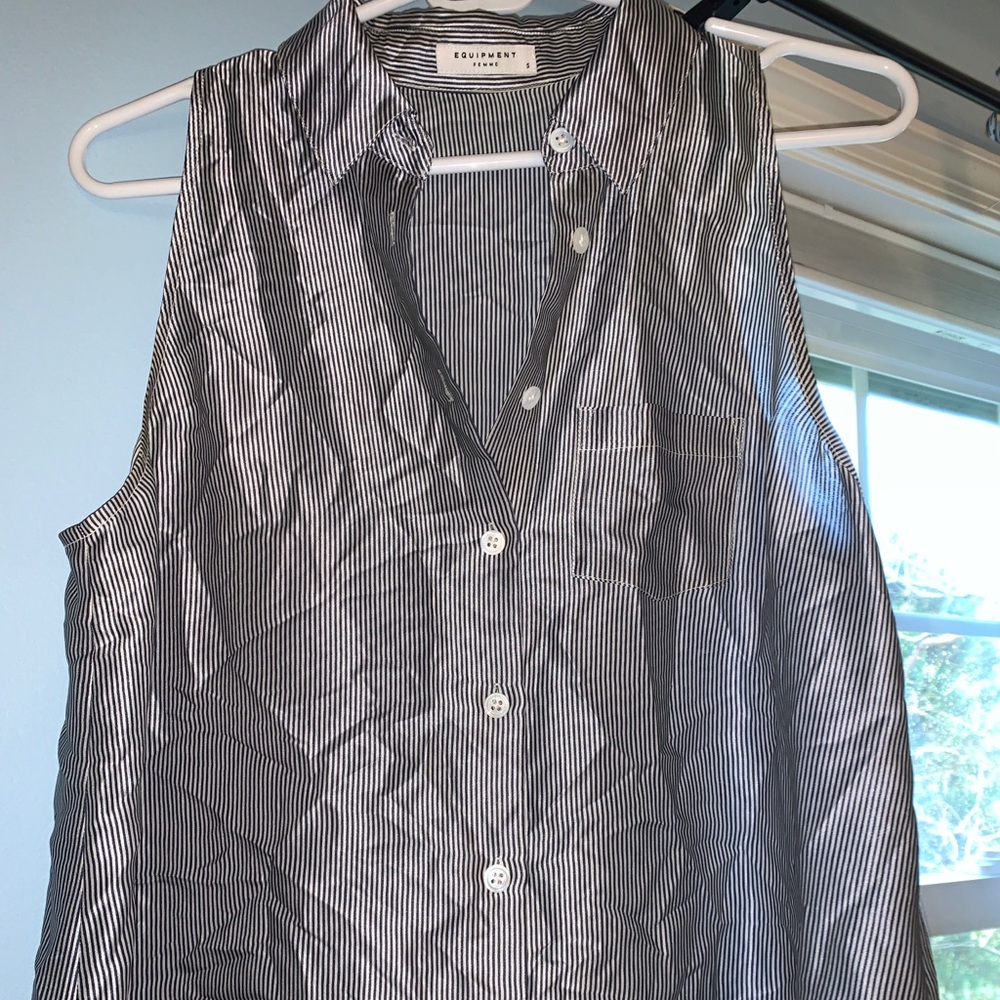 equipment sleeveless blouse- size small